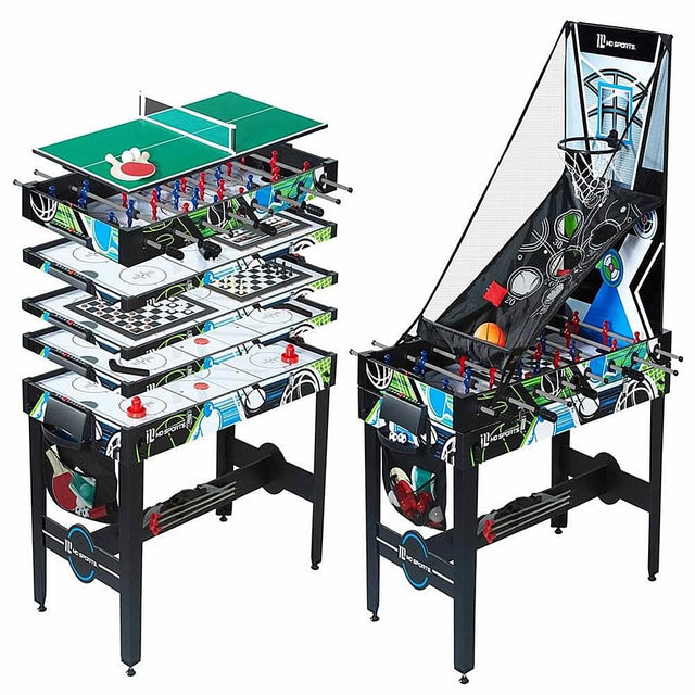 Alt View 11. MD Sports - 12 in 1 Combo Manual Scoring System Multi Game Room Table - Multi.