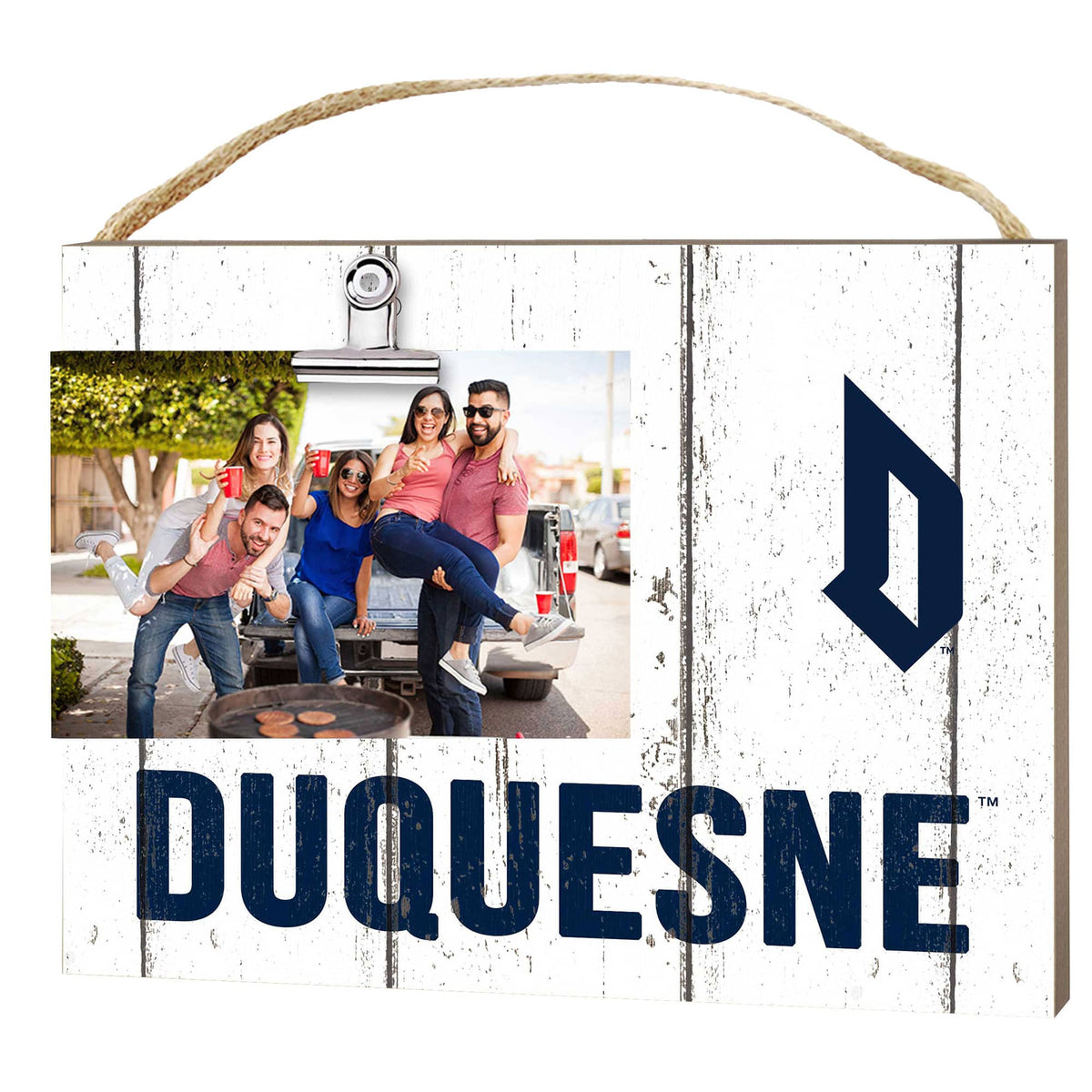 Jardine - Duquesne Dukes 8" x 10" Weathered Clip It Frame - White