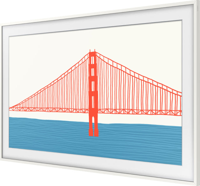 Front. Samsung - 55” The Frame Customizable Bezel - Modern White.