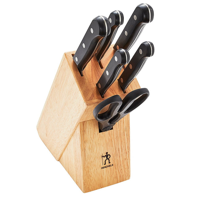 Angle. Henckels - Solution 7-pc Knife Block Set - Black.