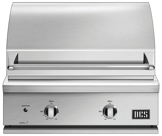 Angle. DCS - 30" Series 7 Grill, Non Rotis, Natural Gas - Brushed Stainless Steel.