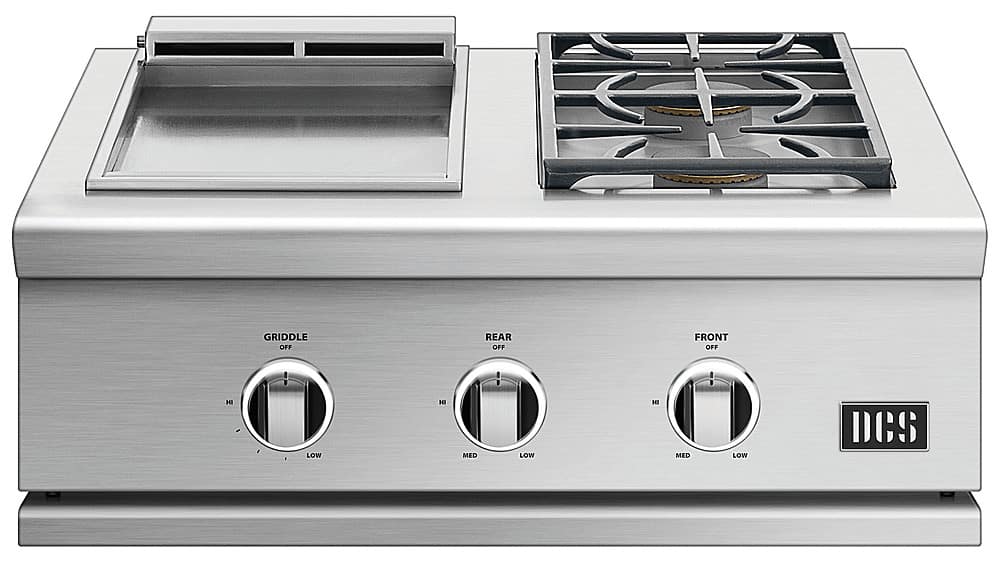 DCS - Series 9 Double Gas Burner with Griddle - Stainless Steel