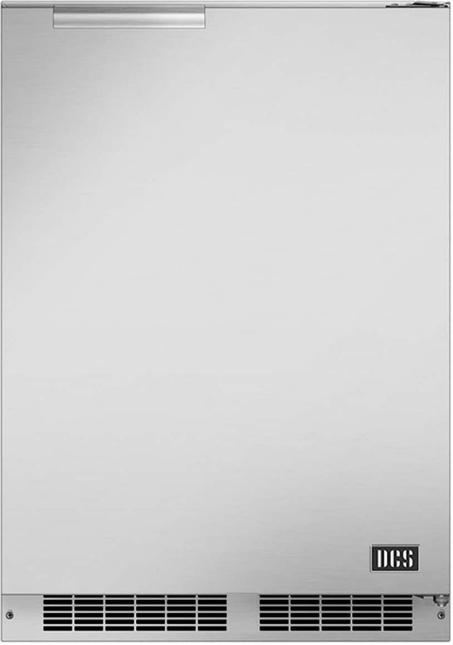 Front. DCS - 5.3 Cu. Ft. Compact Refrigerator - Brushed stainless steel.