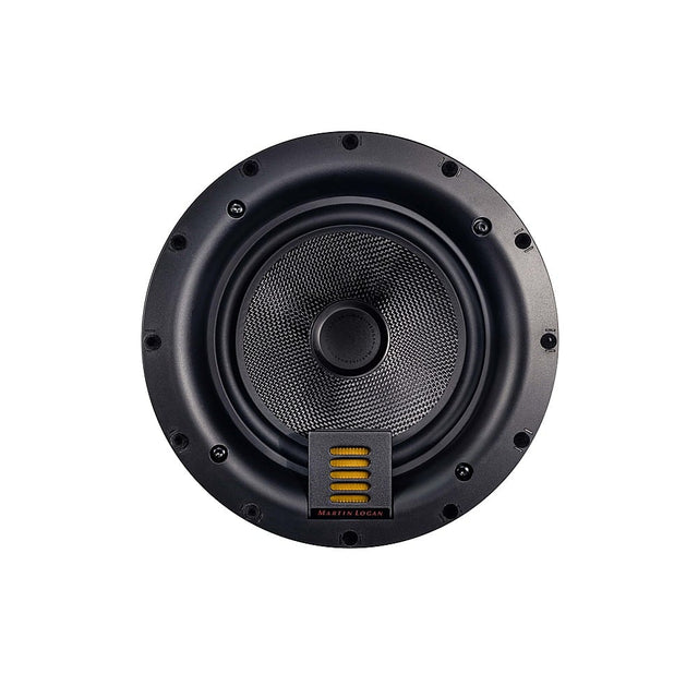 Front. MartinLogan - Motion Series CI, 8" Midrange with Folded Motion Tweeter, 2-way In-Ceiling Speaker (Each) - Paintable White.
