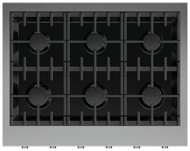 Front. Fisher & Paykel - 36 in Professional Gas Rangetop 5 Burners - Stainless Steel.