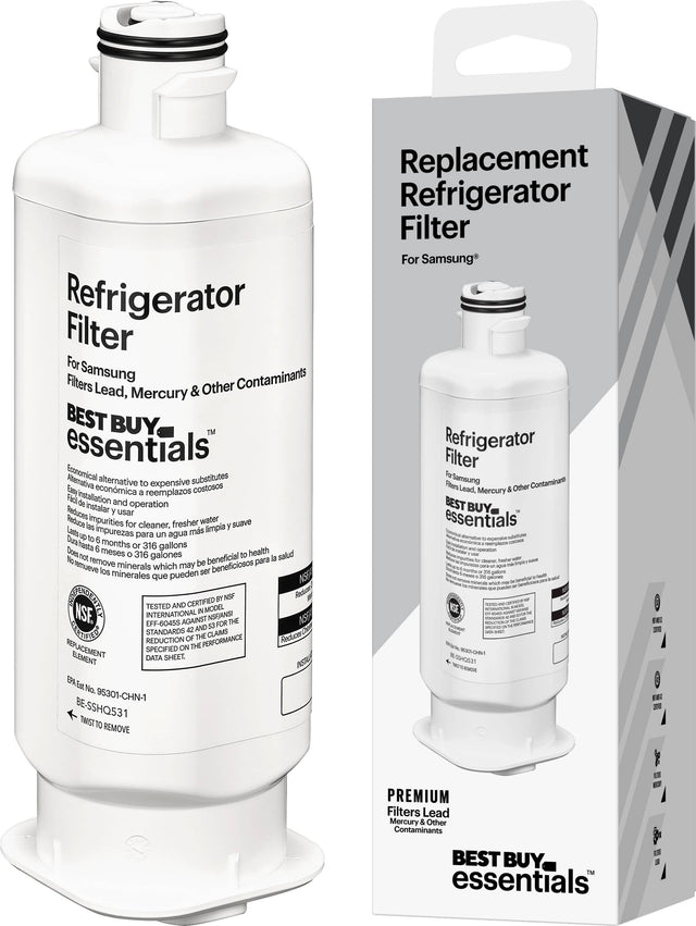 Front. Best Buy essentials™ - NSF 42/53 Water Filter Replacement for Select Samsung Refrigerators - White.