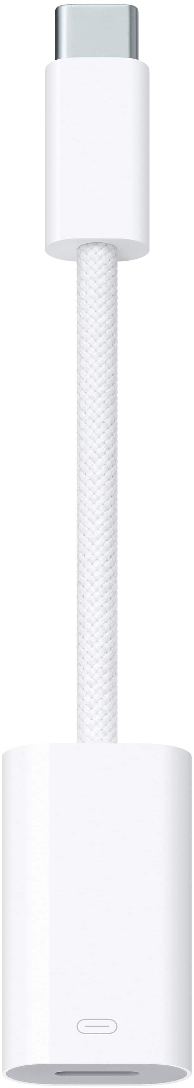 Front. Apple - USB-C to Lightning Adapter - White.
