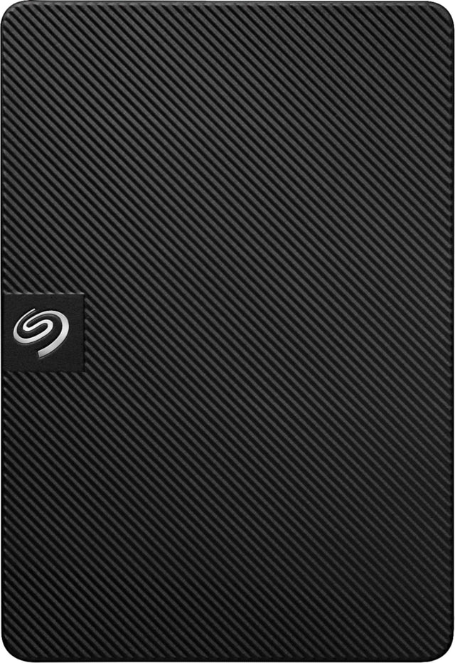 Front. Seagate - Expansion 2TB External USB 3.0 Portable Hard Drive with Rescue Data Recovery Services - Black.
