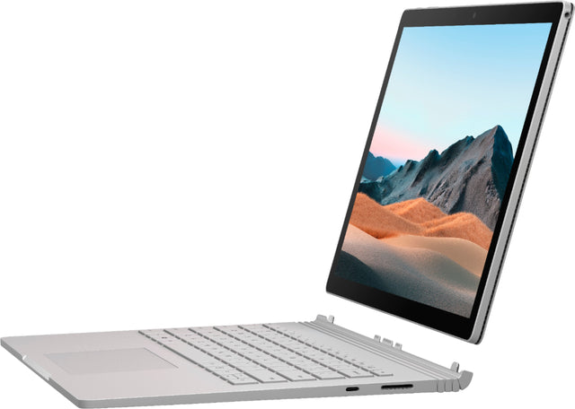 Front. Microsoft - Geek Squad Certified Refurbished Surface Book 3 - Intel Core i7 - 16GB - NVIDIA GeForce GTX 1650 Max-Q - 256GB SSD - Platinum.