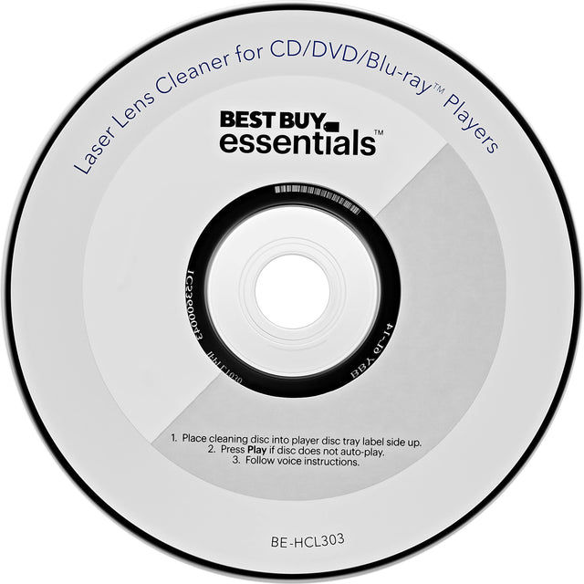 Front. Best Buy essentials™ - Laser Lens Cleaner - Blue/White.
