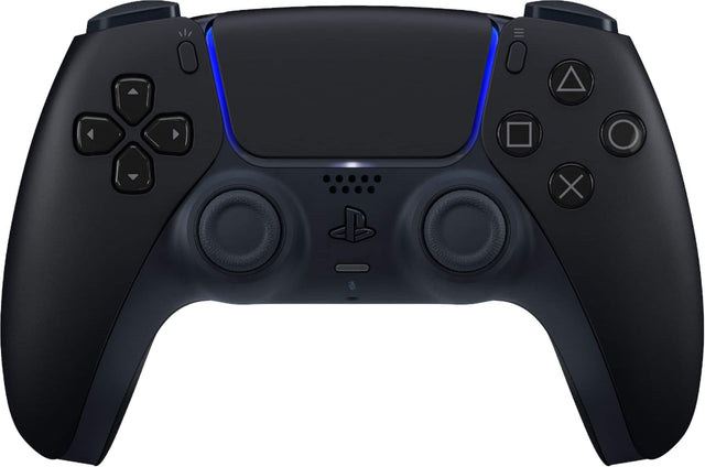 Front. Sony - PlayStation 5 - DualSense Wireless Controller - Midnight Black.