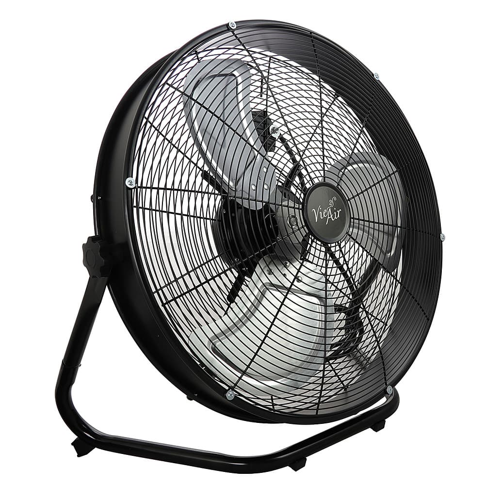 VieAir - 20 Inch 3-Speed Industrial Floor Drum Fan - Black