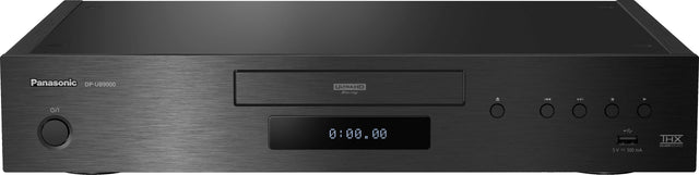 Front. Panasonic - 4K Ultra HD Streaming Blu-ray Player with HDR10+ & Dolby Vision Playback,THX Certified, Hi-Res Sound-DP-UB9000 - Black.
