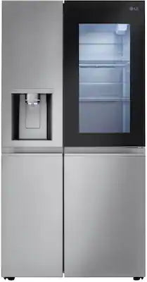 LG - 36-in Wide 27.1 Cu. Ft. Side-by-Side Smart Refrigerator with Craft Ice