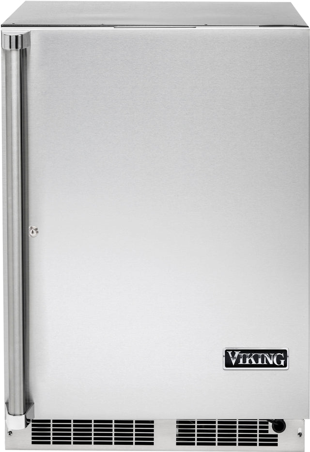 Front. Viking - 5.1 Cu. Ft.  Undercounter Refrigerator - Silver.