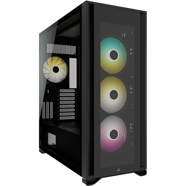 Front. CORSAIR - iCUE 7000X RGB ATX Full-Tower PC Case - Black.