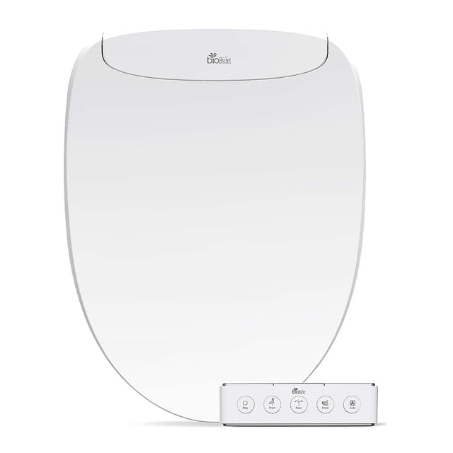 Front. Bio Bidet - Bio Bidet by Bemis - Discovery DLS Bidet Toilet Seat - Elongated - White.