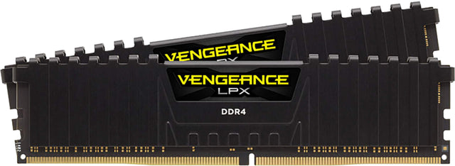 Front. CORSAIR - VENGEANCE LPX 32GB (2x16GB) DDR4 3600MHz C18 UDIMM Desktop Memory - Black.