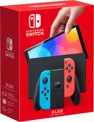 Nintendo - Switch – OLED Model w/ Neon Red & Neon Blue Joy-Con