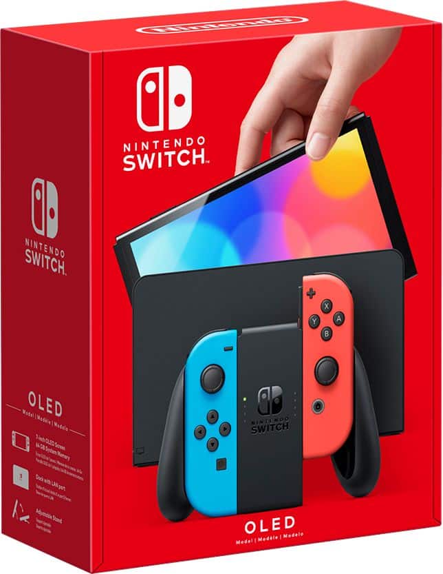 Switch – OLED Model w/ Neon Red & Neon Blue Joy-Con