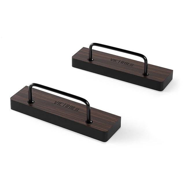Angle. Victrola - Vinyl Record Shelves - Espresso.