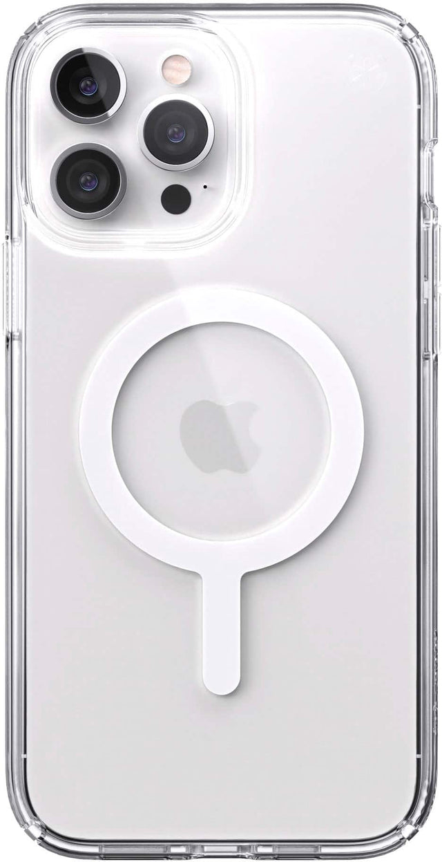 Alt View 11. Speck - Presidio Perfect-Clear with MagSafe Hard Shell Case for iPhone 13 Pro Max & iPhone 12 Pro Max - Clear.