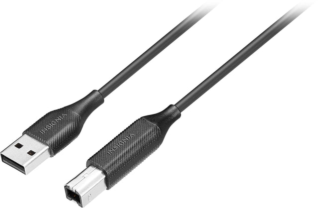 Front. Insignia™ - 6' USB to USB-B Printer Cable - Black.