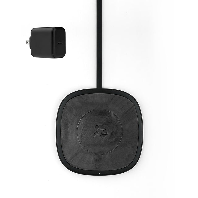 Front. Nimble - Apollo 15W Wireless Charging Pad for iPhone 17–12, Samsung S24/S23, AirPods Pro & more, USB-C Cable Included - Gray.