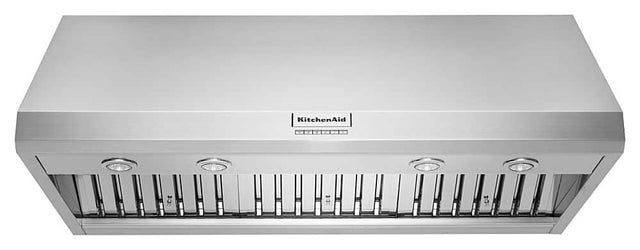 Front. KitchenAid - 48'' 585 or 1170 CFM Motor Class Commercial-Style Wall-Mount Canopy Range Hood - Stainless steel.