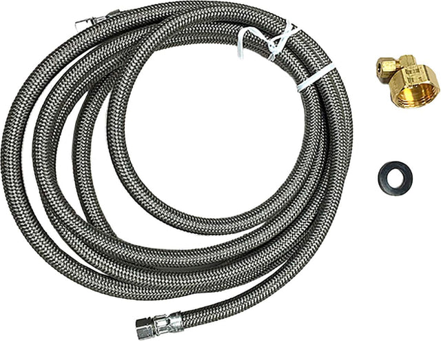 Front. U-Line - Water Line Hook Up Kit Individual part - Silver.