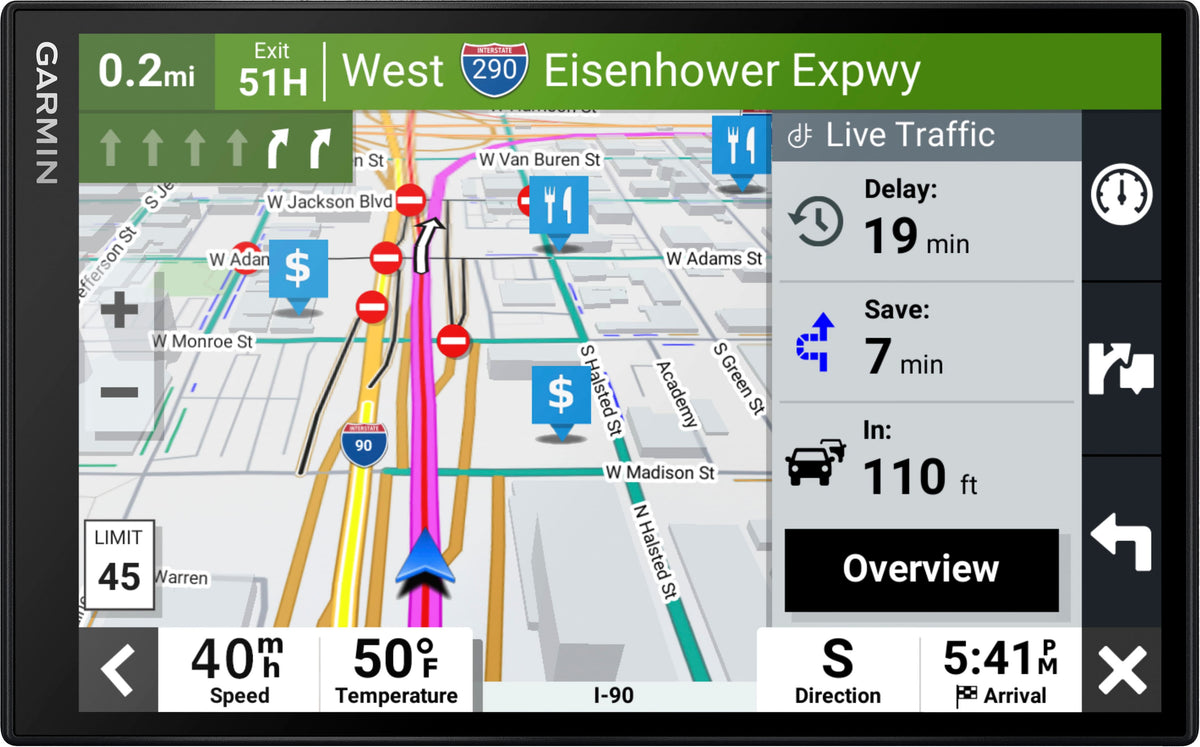 Garmin - DriveSmart 86 8" GPS with Built-In Bluetooth, Map Updates and Traffic Updates - Black