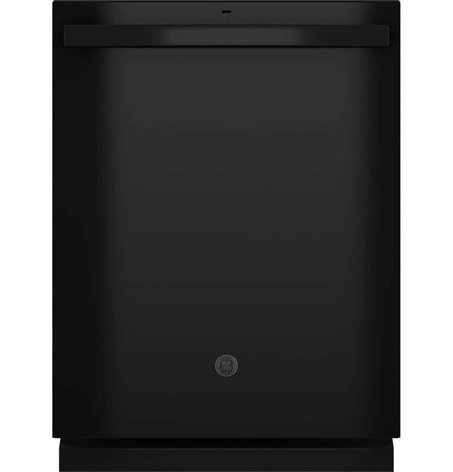 Front. GE - Top Control Built-In Dishwasher with 3rd Rack, Dry Boost, 50 dBa - Black.