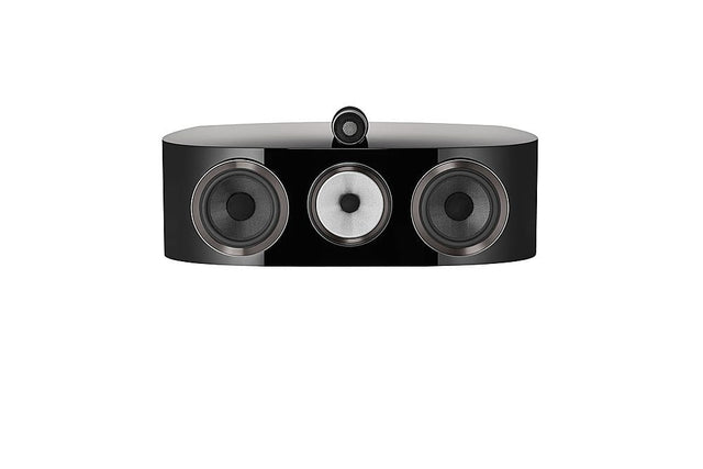 Front. Bowers & Wilkins - 800 Series Diamond 1" Diamond Tweeter, 5" Midrange, Dual 6.5" Woofer Center Channel Speaker (each) - Gloss Black.