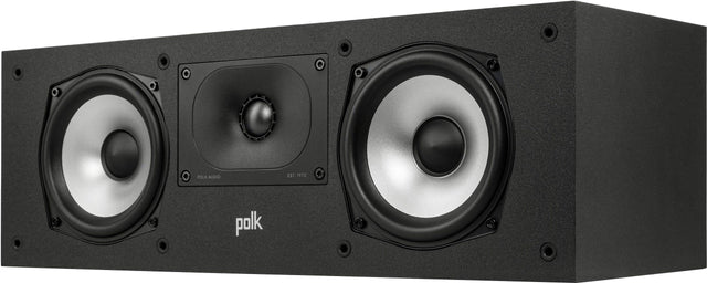 Front. Polk Audio - Monitor XT30 Center Channel Speaker - Midnight Black.