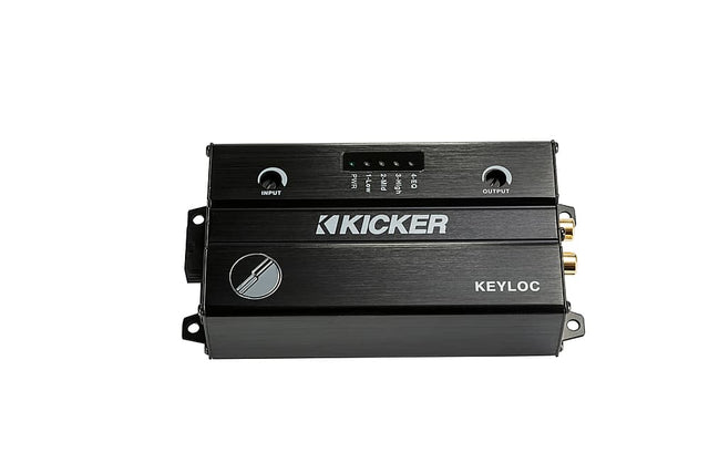 Front. KICKER - DSP-Powered 2-Channel Line Output Converter - Black.