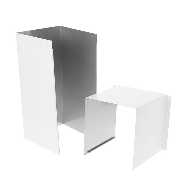 Front. Café - 12' Duct Cover Extension - Matte White.
