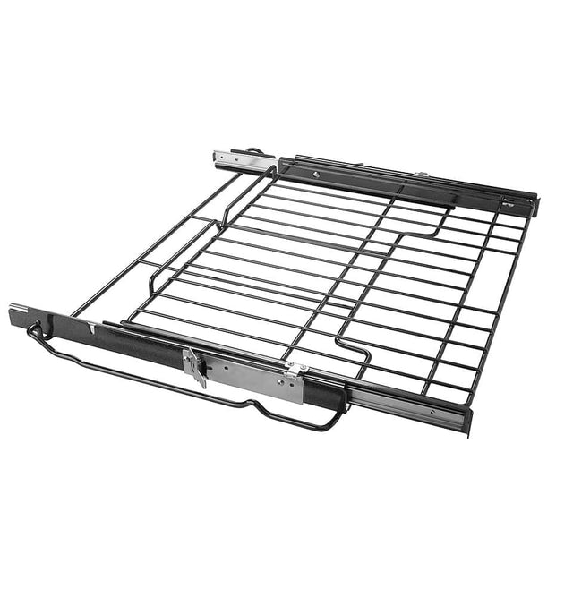 Front. GE - 30" Never-Scrub Heavy-Duty Roller Rack Accessory - Silver.