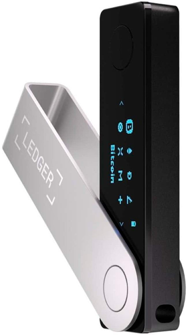 Front. Ledger - Nano X Crypto Hardware Wallet - Onyx Black.