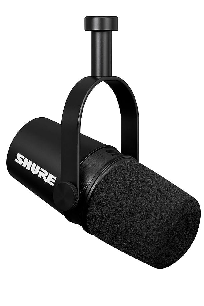 Shure - MV7X Podcast Microphone – XLR Outputs for Podcasting, Live Streaming, Music Recording & Youtube Content - Black