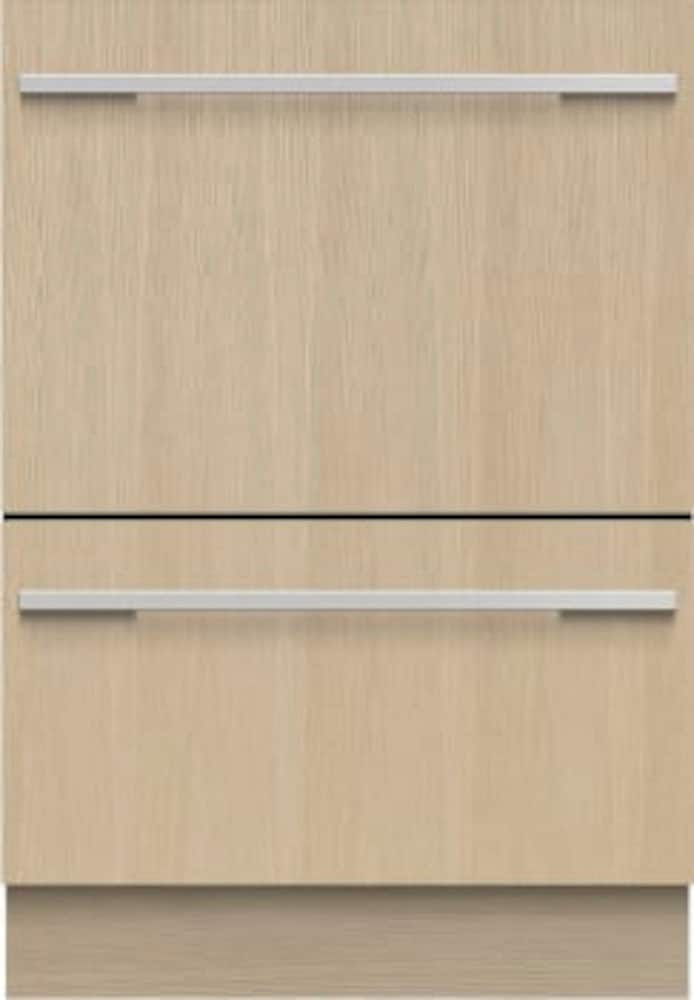 Fisher & Paykel - 24" Top Control Built-in Stainless Steel Tub Dishwasher with Integrated Double DishDrawer 44dBA - Custom Panel Ready