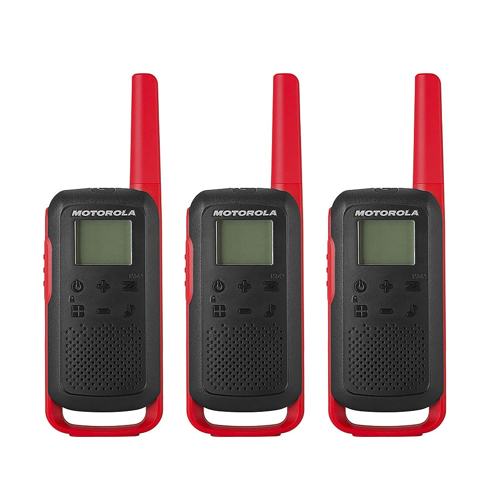 Motorola - Talkabout 20-Mile 22-Channel FRS 2-Way Radios (3-pack) - Red/Black