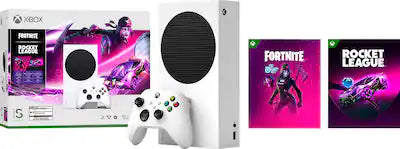 Microsoft - XBOX Series S – Fortnite & Rocket League Bundle (Disc-free Gaming)