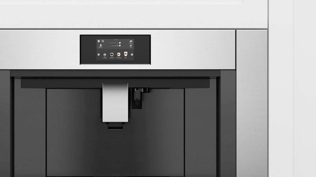 Front. Fisher & Paykel - Single Serve Built-in Coffee Maker and Espresso Machine - Stainless Steel.