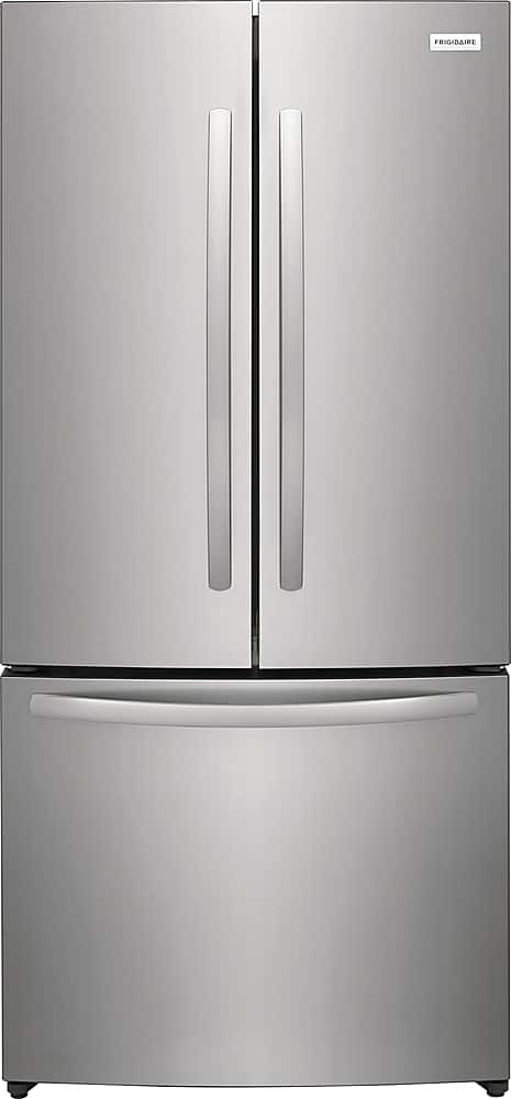 Front. Frigidaire - 17.6 Cu. Ft. Counter-Depth French Door Refrigerator - Stainless steel.