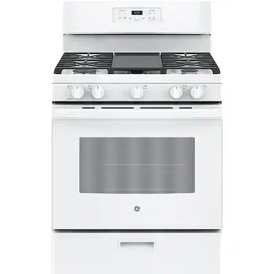 GE - 30 in. Wide 5 Burners 5.0 Cu. Ft. Freestanding Gas Range