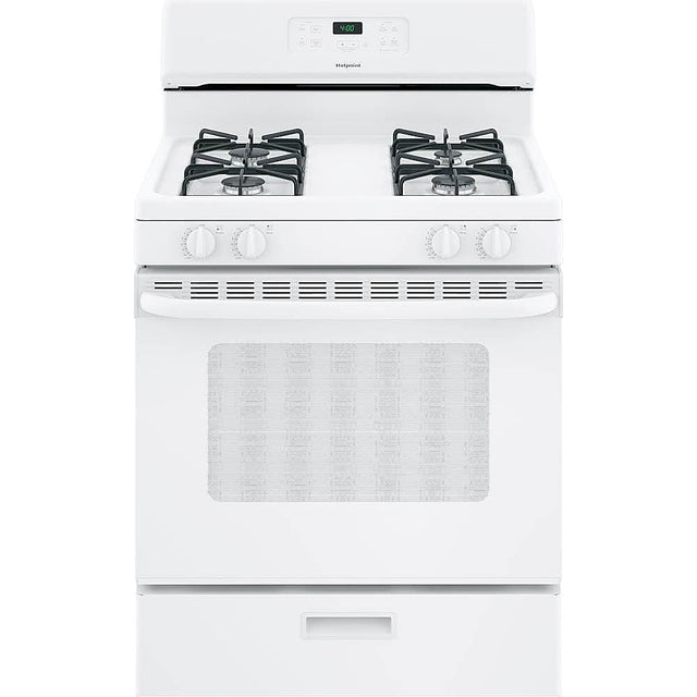 Front. Hotpoint - 4.8 Cu. Ft. Freestanding Gas Range - White.