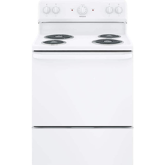 Front. Hotpoint - 5.0 Cu. Ft. Freestanding Electric Range - White.