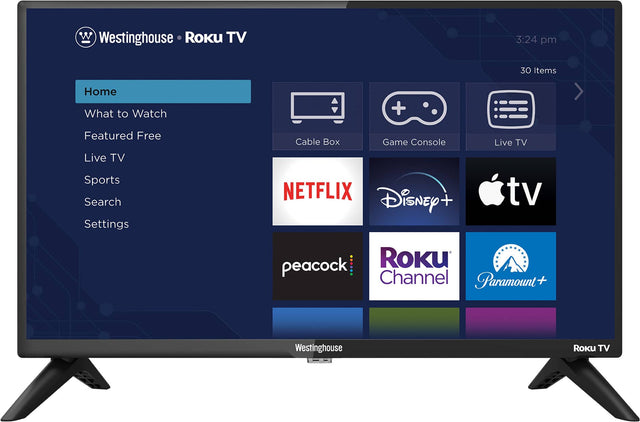 Front. Westinghouse - 24" HD Smart Roku TV - Black.