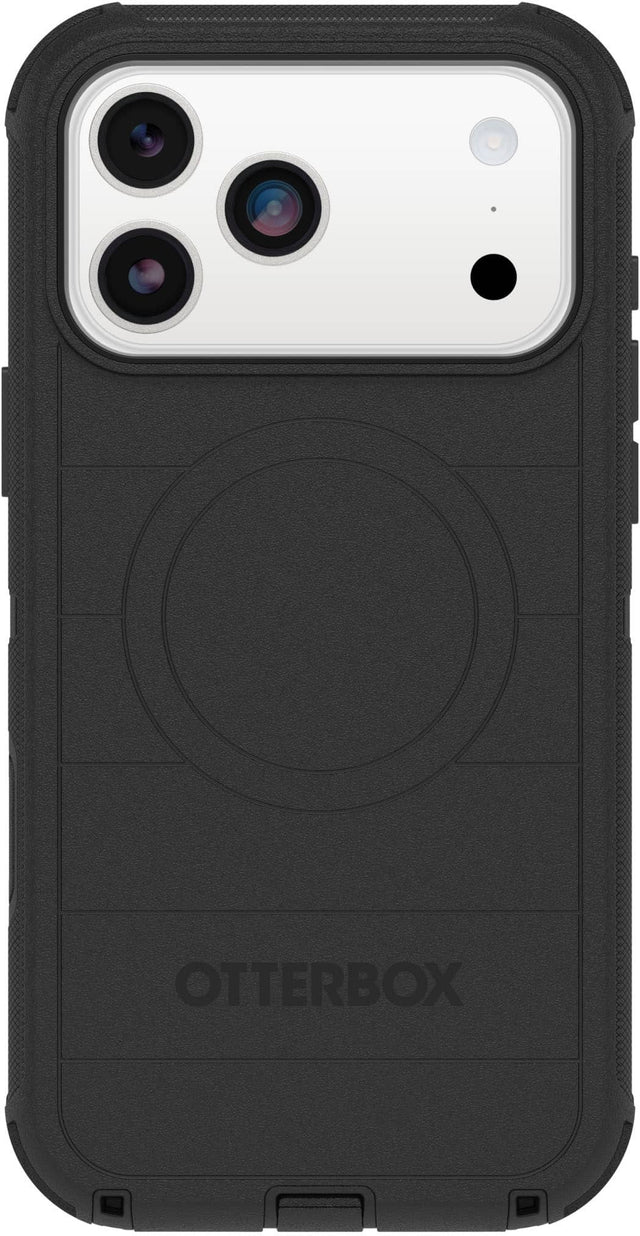 Front. OtterBox - Defender Series Pro Hard Shell for Apple iPhone 18 Pro Max and Apple iPhone 17 Pro Max - Black.