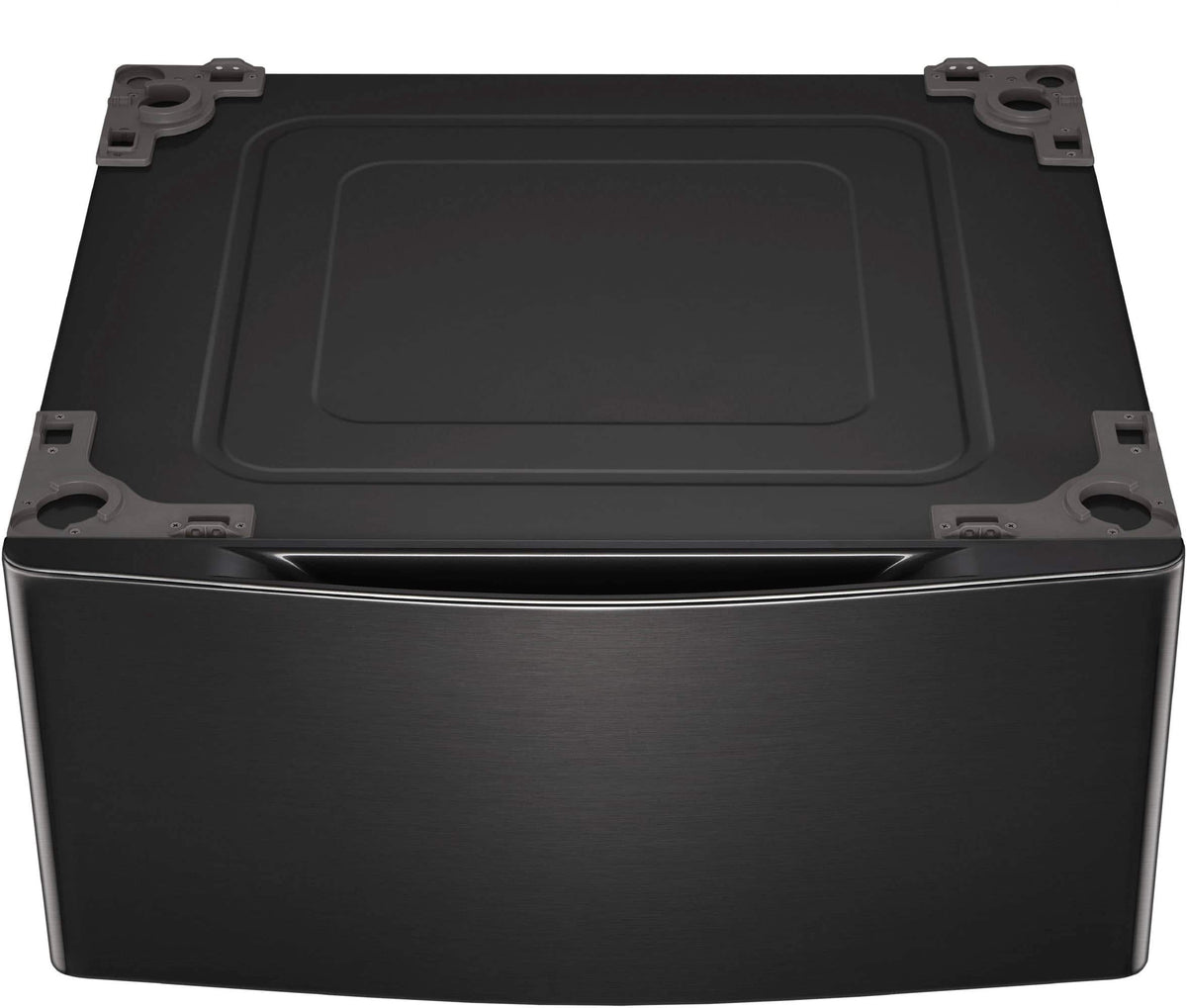 29-in Wide Laundry Pedestal with Storage Drawer for select LG Stackable Washers and Dryers - Black Steel